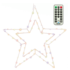 NEXOS Dekoracja LED świąteczna, srebrna gwiazda, 50 cm obraz