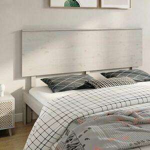 vidaXL Wezgłowie łóżka, białe, 184x6x82, 5 cm, lite drewno sosnowe obraz