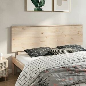 vidaXL Wezgłowie łóżka, 204x6x82, 5 cm, lite drewno sosnowe obraz