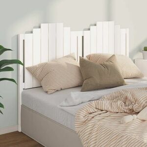 vidaXL Wezgłowie łóżka, białe, 166x4x110 cm, lite drewno sosnowe obraz