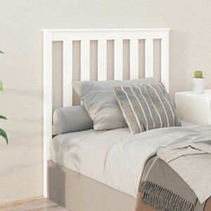 vidaXL Wezgłowie łóżka, białe, 96x6x101 cm, lite drewno sosnowe obraz