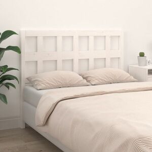 vidaXL Wezgłowie łóżka, białe, 140, 5x4x100 cm, lite drewno sosnowe obraz