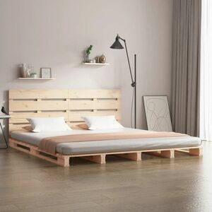 vidaXL Rama łóżka, 160 x 200 cm, lite drewno sosnowe obraz