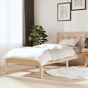 vidaXL Rama łóżka, 75x190 cm, lite drewno obraz