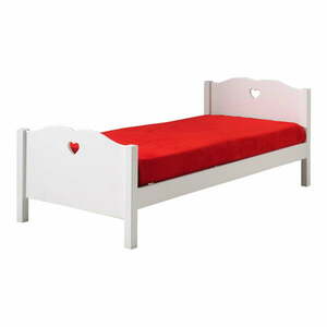 Białe łóżko dziecięce Vipack Amori Heart, 90x200 cm obraz
