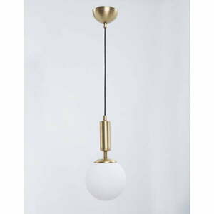 Lampa wisząca w biało-złotym kolorze ze szklanym kloszem ø 15 cm Monera – Squid Lighting obraz