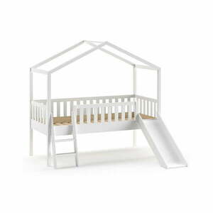 Białe podwyższone łóżko dziecięce w kształcie domku 90x200 cm Dallas – Vipack obraz