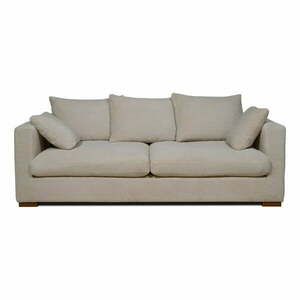 Beżowa sztruksowa sofa 220 cm Comfy – Scandic obraz