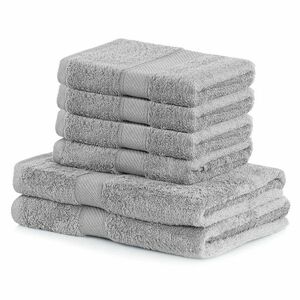 DecoKing Zestaw ręczników Bamby jasnoszary, 4 szt. 50 x 100 cm, 2 szt. 70 x 140 cm obraz