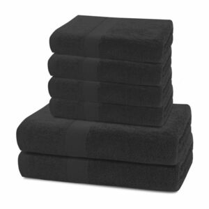 DecoKing Komplet ręczników Marina czarny, 4 szt. 50 x 100 cm, 2 szt. 70 x 140 cm obraz