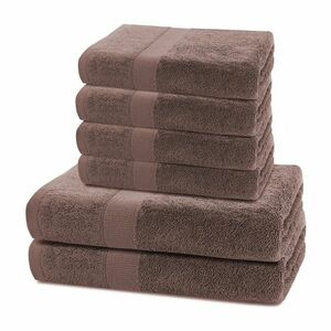 DecoKing Komplet ręczników Marina ciemnobrązowy, 4 szt. 50 x 100 cm, 2 szt. 70 x 140 cm obraz