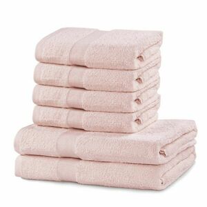 DecoKing Zestaw ręczników Marina różowy, 4 szt. 50 x 100 cm, 2 szt. 70 x 140 cm obraz