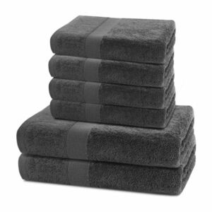 DecoKing Zestaw ręczników Marina charcoal, 4 szt. 50 x 100 cm, 2 szt. 70 x 140 cm obraz