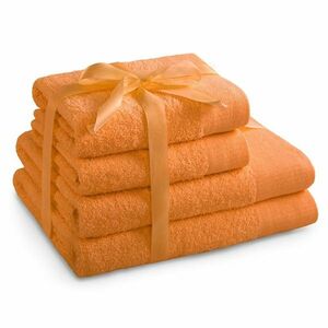 AmeliaHome Komplet ręczników Amari pomarańczowy, 2 szt. 50 x 100 cm, 2 szt. 70 x 140 cm obraz