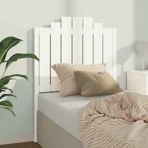 vidaXL Wezgłowie łóżka, białe, 81x4x110 cm, lite drewno sosnowe obraz