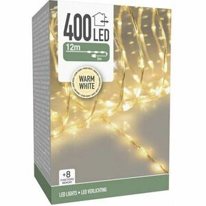 Zewnętrzny drut świetlny 400 LED, ciepły biały, IP44, 8 funkcji obraz