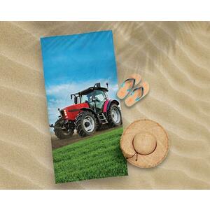 Ręcznik plażowy, Traktor czerwony obraz