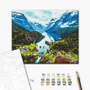 Malowanie po numerach malownicze Alpy obraz