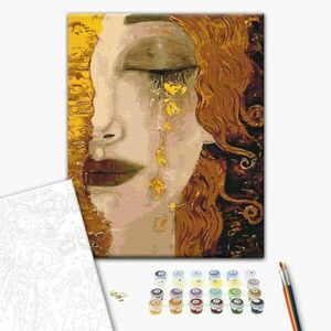 Malowanie po numerach inspiracja G. Klimt - Złote łzy obraz