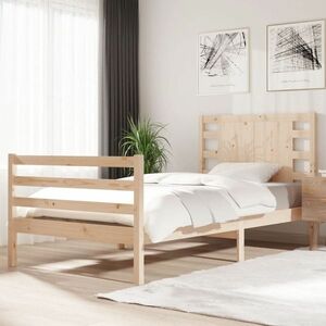 vidaXL Rama łóżka, lite drewno sosnowe, 100 x 200 cm obraz