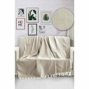 Beżowa bawełniana narzuta na łóżko Viaden HN, 170x230 cm obraz