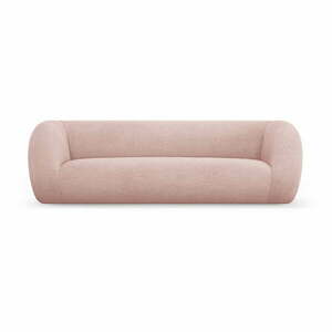 Jasnoróżowa sofa z materiału bouclé 230 cm Essen – Cosmopolitan Design obraz