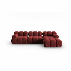 Czerwona aksamitna sofa 285 cm Bellis – Micadoni Home obraz