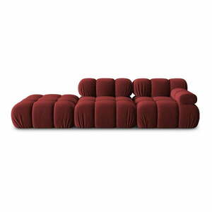 Czerwona aksamitna sofa 282 cm Bellis – Micadoni Home obraz