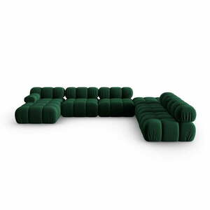 Zielona aksamitna sofa 379 cm Bellis – Micadoni Home obraz