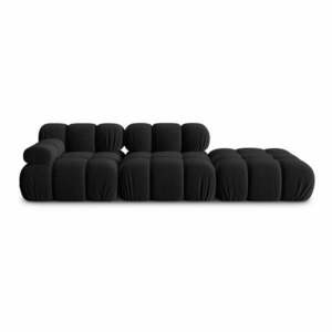 Czarna aksamitna sofa 282 cm Bellis – Micadoni Home obraz