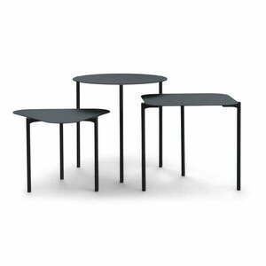 Metalowe okrągłe stoliki zestaw 3 szt. 46.5x46.5 cm Do-Re-Mi – Spinder Design obraz