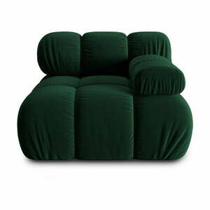 Zielony aksamitny moduł sofy (prawostronny) Bellis – Micadoni Home obraz