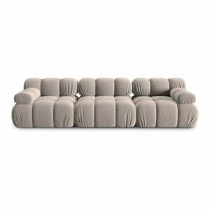 Beżowa aksamitna sofa 282 cm Bellis – Micadoni Home obraz