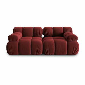 Czerwona aksamitna sofa 188 cm Bellis – Micadoni Home obraz