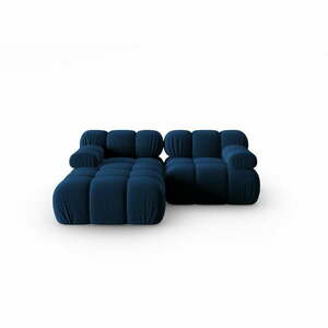 Niebieska aksamitna sofa 191 cm Bellis – Micadoni Home obraz
