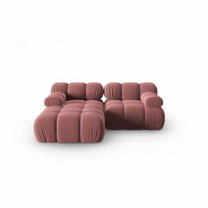 Różowa aksamitna sofa 191 cm Bellis – Micadoni Home obraz