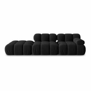 Czarna aksamitna sofa 282 cm Bellis – Micadoni Home obraz