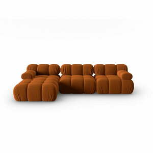 Pomarańczowa aksamitna sofa 285 cm Bellis – Micadoni Home obraz