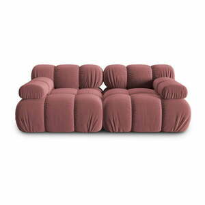 Różowa aksamitna sofa 188 cm Bellis – Micadoni Home obraz