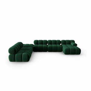 Zielona aksamitna sofa 379 cm Bellis – Micadoni Home obraz