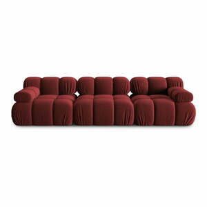 Czerwona aksamitna sofa 282 cm Bellis – Micadoni Home obraz