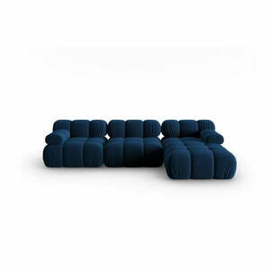 Niebieska aksamitna sofa 285 cm Bellis – Micadoni Home obraz