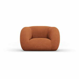 Pomarańczowy fotel z materiału bouclé Essen – Cosmopolitan Design obraz