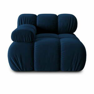 Niebieski aksamitny moduł sofy (lewostronny) Bellis – Micadoni Home obraz