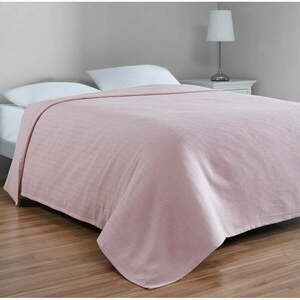 Różowa bawełniana narzuta na łóżko dwuosobowe 200x230 cm Serenity – Mijolnir obraz