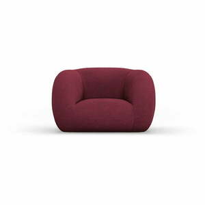 Bordowy fotel z materiału bouclé Essen – Cosmopolitan Design obraz