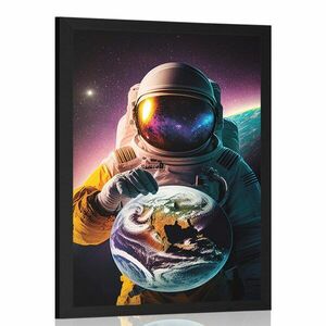 Plakat kosmonauta w nieznanej atmosferze obraz