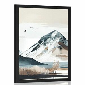 Plakat malownicze góry w stylu skandynawskim obraz
