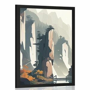 Plakat góra Tianzi w Chinach obraz