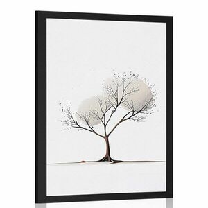 Plakat minimalistyczne drzewo bez liści obraz